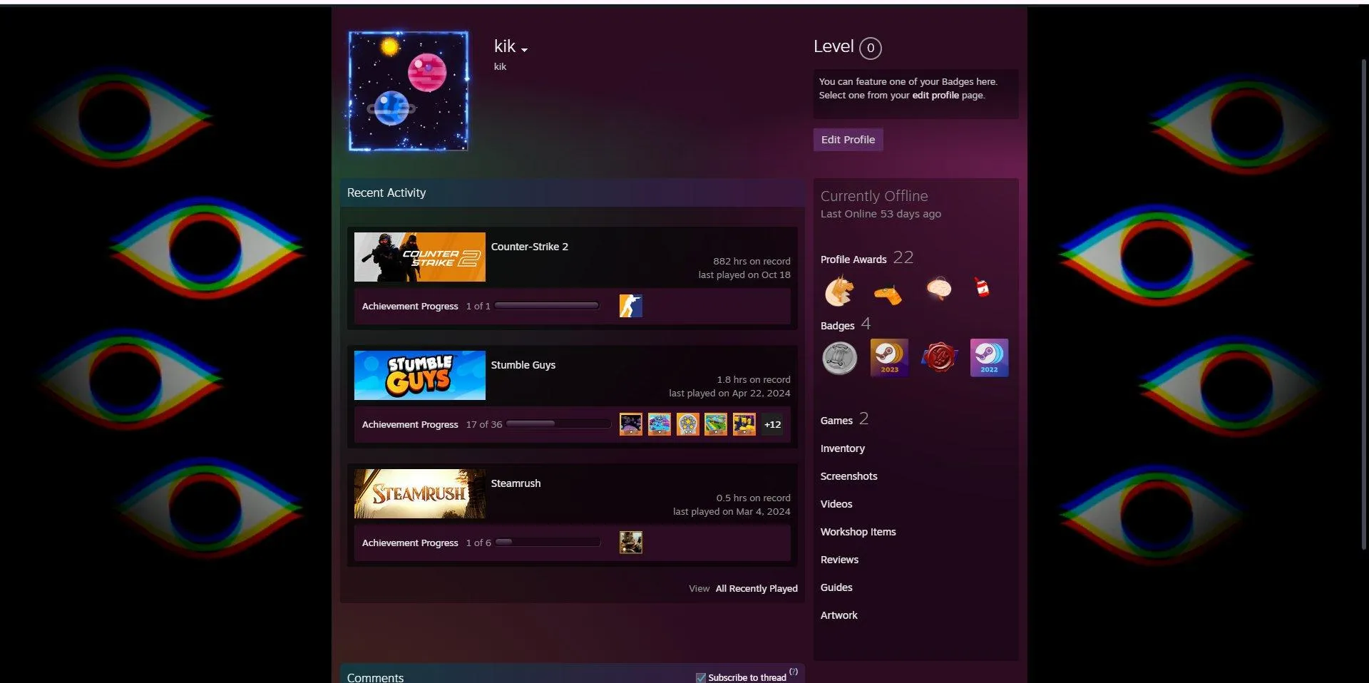 CS273 Prime Account 800+ Hours, Diamond Operation Broken Fang Coin, Premier Season One Medal, Global Offensive Badge, 2024 Service Medal 